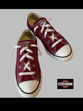 Converse All Star Sz 3 Youth Burgundy Red Classic Timeless Chucks